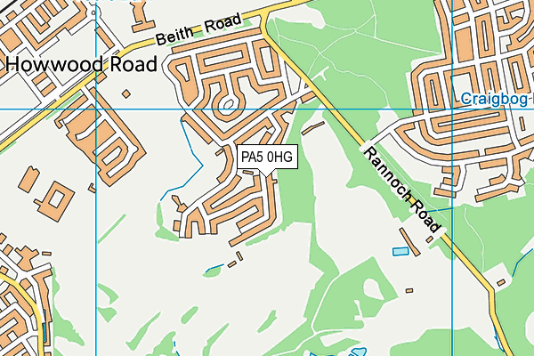 PA5 0HG map - OS VectorMap District (Ordnance Survey) PA5 0HG map - OS VectorMap District (Ordnance Survey)