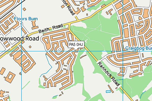 PA5 0HJ map - OS VectorMap District (Ordnance Survey) PA5 0HJ map - OS VectorMap District (Ordnance Survey)