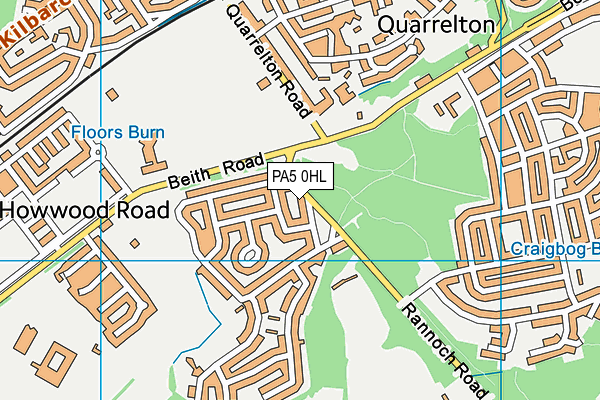 PA5 0HL map - OS VectorMap District (Ordnance Survey) PA5 0HL map - OS VectorMap District (Ordnance Survey)