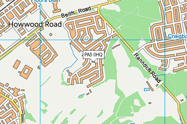 PA5 0HQ map - OS VectorMap District (Ordnance Survey) PA5 0HQ map - OS VectorMap District (Ordnance Survey)