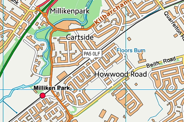 PA5 0LF map - OS VectorMap District (Ordnance Survey)
