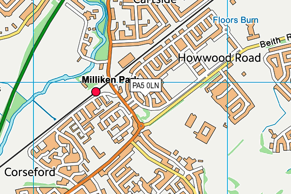 PA5 0LN map - OS VectorMap District (Ordnance Survey)