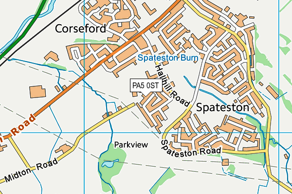 PA5 0ST map - OS VectorMap District (Ordnance Survey) PA5 0ST map - OS VectorMap District (Ordnance Survey)