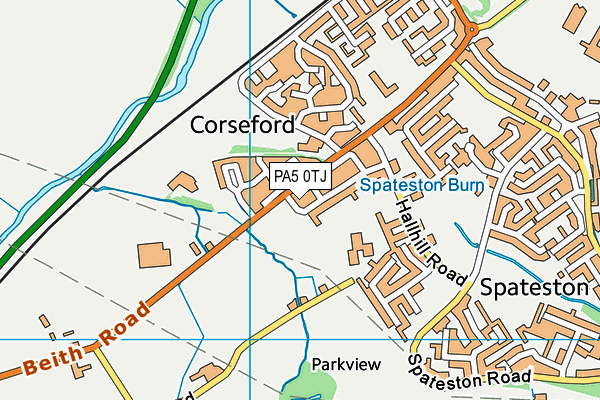 PA5 0TJ map - OS VectorMap District (Ordnance Survey)