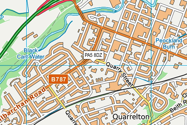 PA5 8DZ map - OS VectorMap District (Ordnance Survey) PA5 8DZ map - OS VectorMap District (Ordnance Survey)