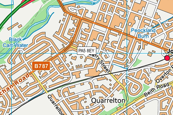 PA5 8EY map - OS VectorMap District (Ordnance Survey) PA5 8EY map - OS VectorMap District (Ordnance Survey)