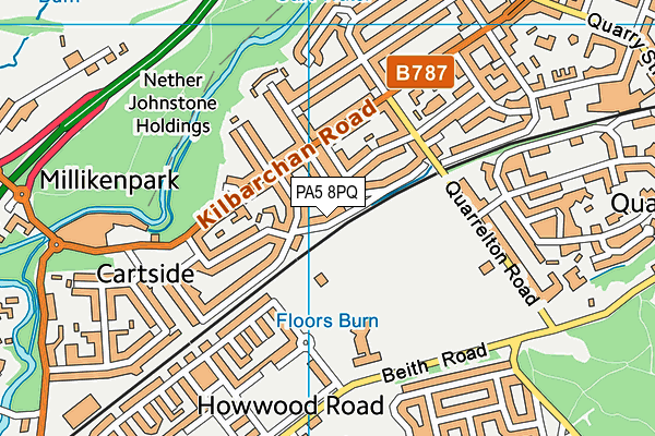 PA5 8PQ map - OS VectorMap District (Ordnance Survey) PA5 8PQ map - OS VectorMap District (Ordnance Survey)