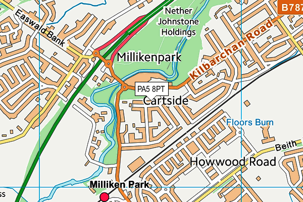 PA5 8PT map - OS VectorMap District (Ordnance Survey) PA5 8PT map - OS VectorMap District (Ordnance Survey)