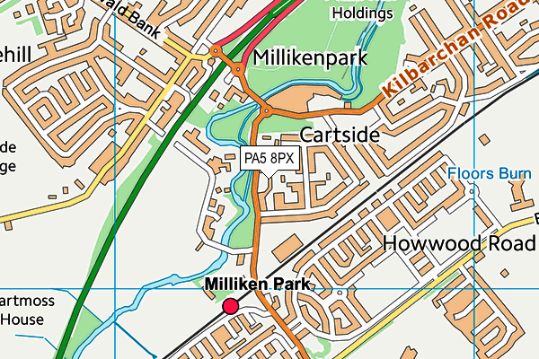 PA5 8PX map - OS VectorMap District (Ordnance Survey) PA5 8PX map - OS VectorMap District (Ordnance Survey)