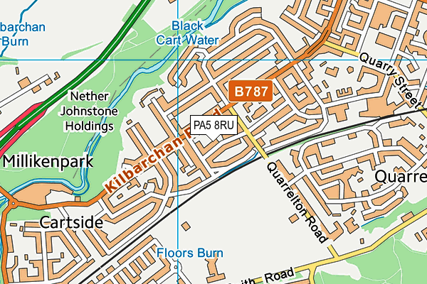 PA5 8RU map - OS VectorMap District (Ordnance Survey) PA5 8RU map - OS VectorMap District (Ordnance Survey)