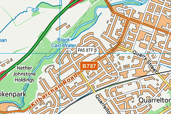 PA5 8TF map - OS VectorMap District (Ordnance Survey) PA5 8TF map - OS VectorMap District (Ordnance Survey)