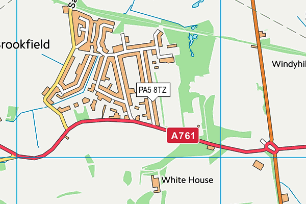 PA5 8TZ map - OS VectorMap District (Ordnance Survey) PA5 8TZ map - OS VectorMap District (Ordnance Survey)