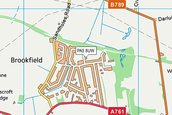 PA5 8UW map - OS VectorMap District (Ordnance Survey)