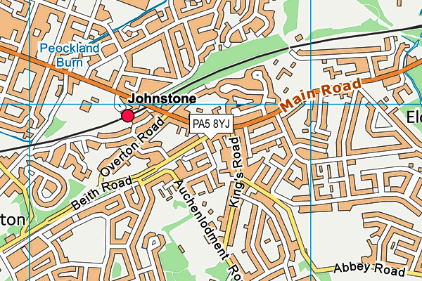PA5 8YJ map - OS VectorMap District (Ordnance Survey) PA5 8YJ map - OS VectorMap District (Ordnance Survey)