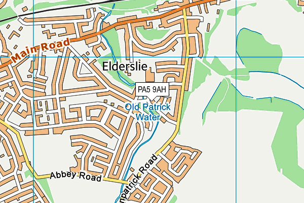 PA5 9AH map - OS VectorMap District (Ordnance Survey)
