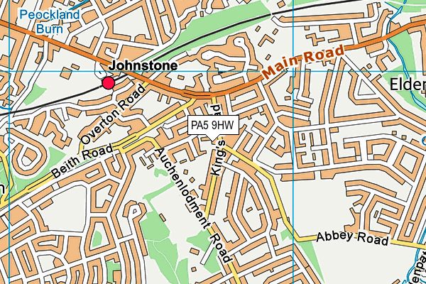PA5 9HW map - OS VectorMap District (Ordnance Survey) PA5 9HW map - OS VectorMap District (Ordnance Survey)