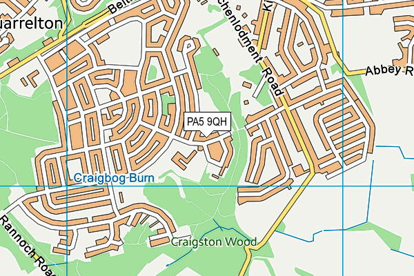PA5 9QH map - OS VectorMap District (Ordnance Survey) PA5 9QH map - OS VectorMap District (Ordnance Survey)
