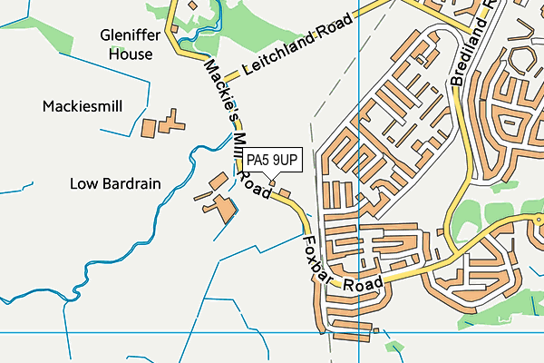 PA5 9UP map - OS VectorMap District (Ordnance Survey) PA5 9UP map - OS VectorMap District (Ordnance Survey)