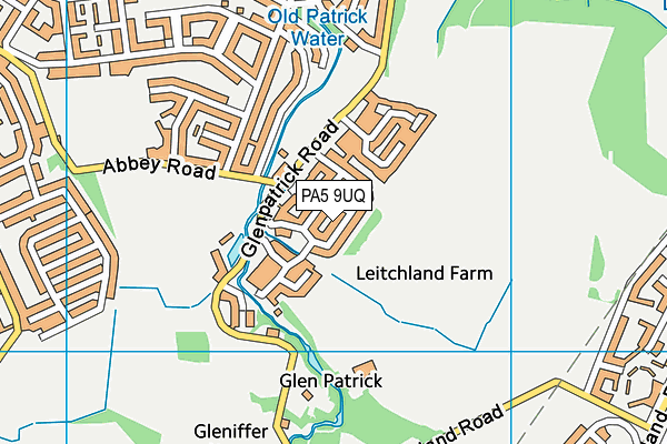 PA5 9UQ map - OS VectorMap District (Ordnance Survey) PA5 9UQ map - OS VectorMap District (Ordnance Survey)