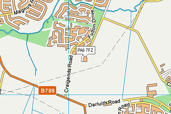 PA6 7FZ map - OS VectorMap District (Ordnance Survey) PA6 7FZ map - OS VectorMap District (Ordnance Survey)