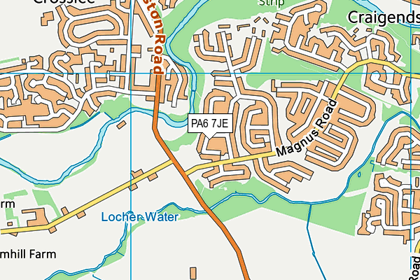 PA6 7JE map - OS VectorMap District (Ordnance Survey) PA6 7JE map - OS VectorMap District (Ordnance Survey)