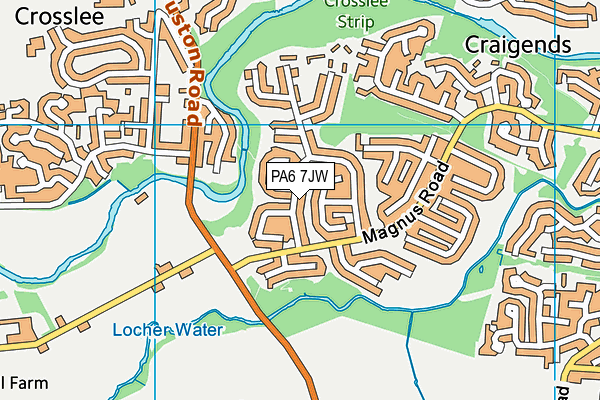 PA6 7JW map - OS VectorMap District (Ordnance Survey)