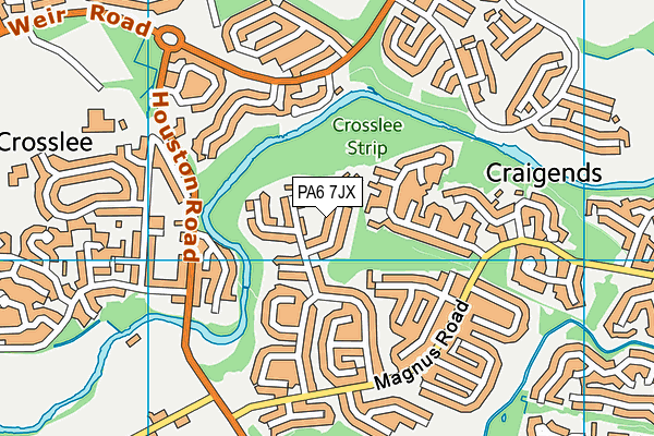 PA6 7JX map - OS VectorMap District (Ordnance Survey) PA6 7JX map - OS VectorMap District (Ordnance Survey)