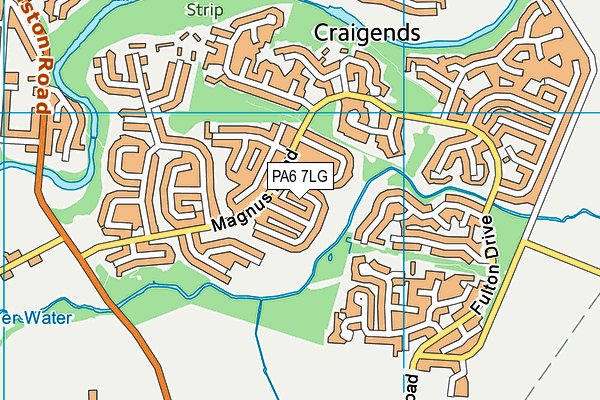 PA6 7LG map - OS VectorMap District (Ordnance Survey) PA6 7LG map - OS VectorMap District (Ordnance Survey)