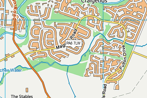 PA6 7LW map - OS VectorMap District (Ordnance Survey) PA6 7LW map - OS VectorMap District (Ordnance Survey)