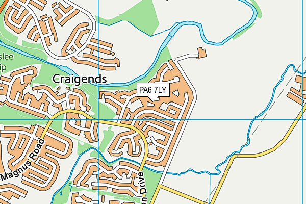 PA6 7LY map - OS VectorMap District (Ordnance Survey) PA6 7LY map - OS VectorMap District (Ordnance Survey)