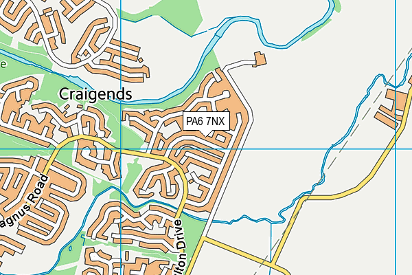 PA6 7NX map - OS VectorMap District (Ordnance Survey) PA6 7NX map - OS VectorMap District (Ordnance Survey)