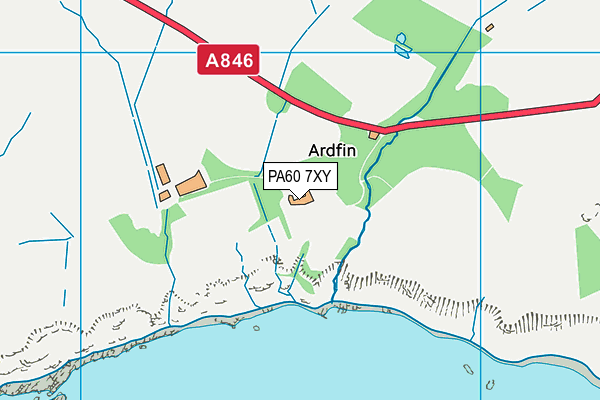 PA60 7XY map - OS VectorMap District (Ordnance Survey)