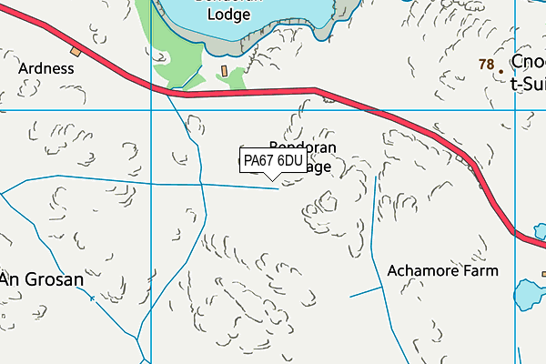 PA67 6DU map - OS VectorMap District (Ordnance Survey)