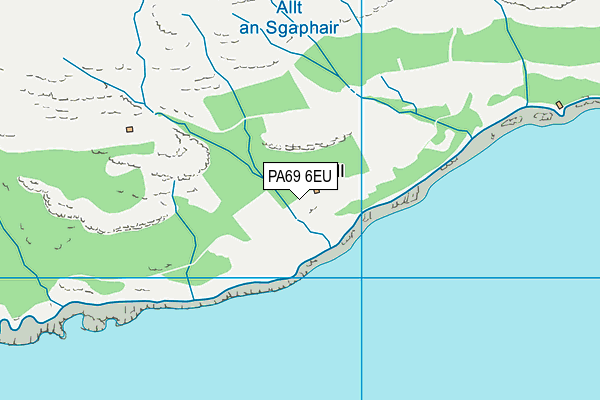 PA69 6EU map - OS VectorMap District (Ordnance Survey) PA69 6EU map - OS VectorMap District (Ordnance Survey)