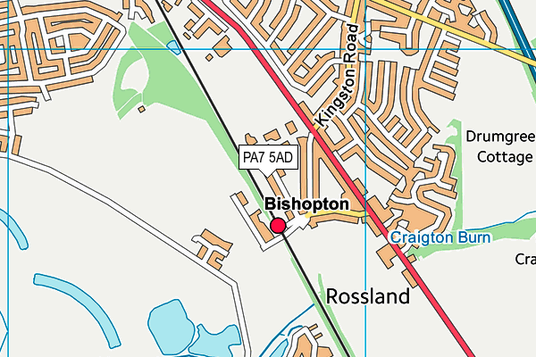 PA7 5AD map - OS VectorMap District (Ordnance Survey) PA7 5AD map - OS VectorMap District (Ordnance Survey)