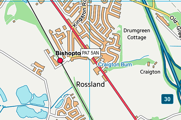 PA7 5AN map - OS VectorMap District (Ordnance Survey) PA7 5AN map - OS VectorMap District (Ordnance Survey)