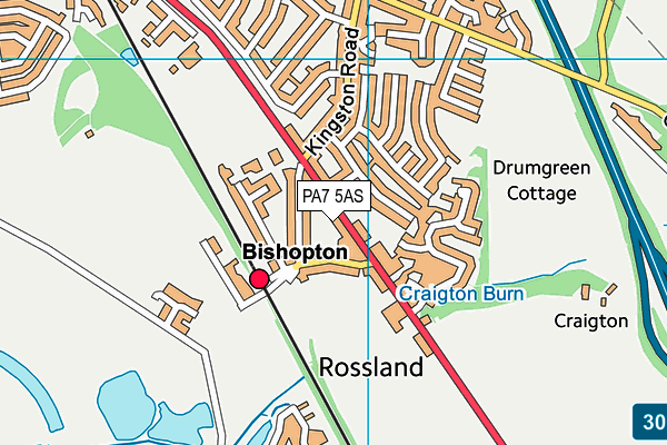 PA7 5AS map - OS VectorMap District (Ordnance Survey) PA7 5AS map - OS VectorMap District (Ordnance Survey)