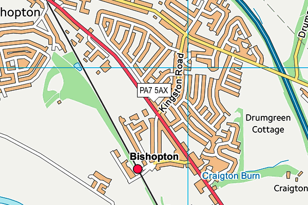 PA7 5AX map - OS VectorMap District (Ordnance Survey) PA7 5AX map - OS VectorMap District (Ordnance Survey)