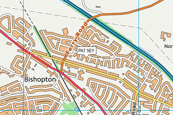 PA7 5EY map - OS VectorMap District (Ordnance Survey)
