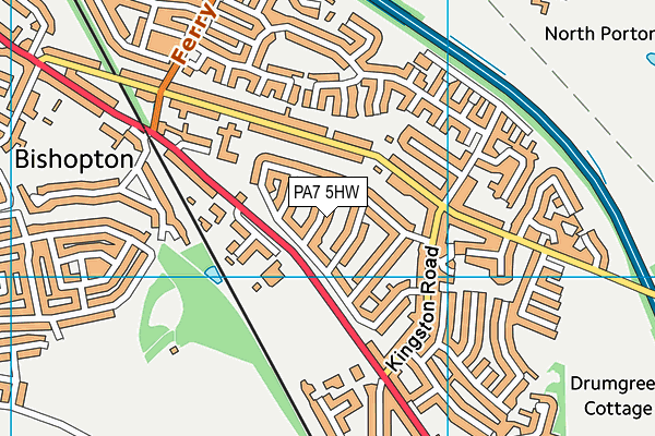 PA7 5HW map - OS VectorMap District (Ordnance Survey) PA7 5HW map - OS VectorMap District (Ordnance Survey)