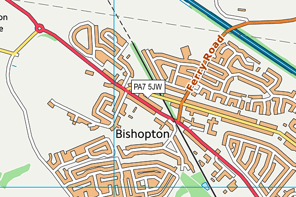 PA7 5JW map - OS VectorMap District (Ordnance Survey) PA7 5JW map - OS VectorMap District (Ordnance Survey)