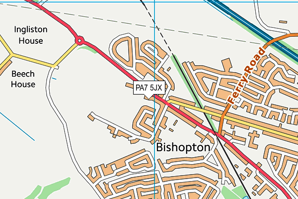 PA7 5JX map - OS VectorMap District (Ordnance Survey) PA7 5JX map - OS VectorMap District (Ordnance Survey)