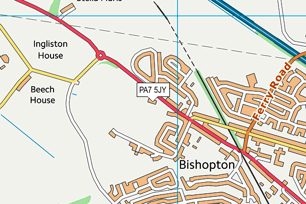 PA7 5JY map - OS VectorMap District (Ordnance Survey) PA7 5JY map - OS VectorMap District (Ordnance Survey)