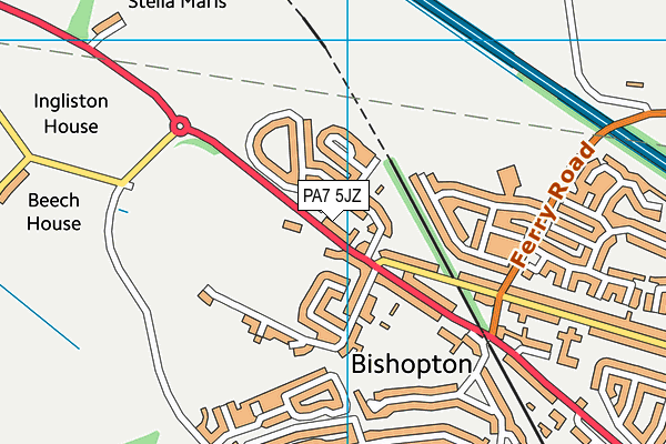 PA7 5JZ map - OS VectorMap District (Ordnance Survey) PA7 5JZ map - OS VectorMap District (Ordnance Survey)