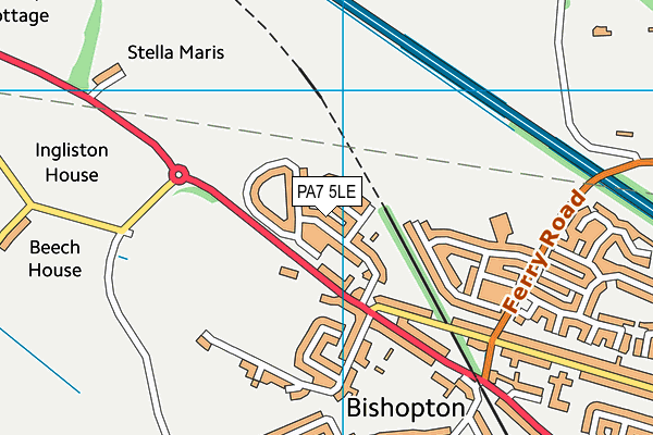 PA7 5LE map - OS VectorMap District (Ordnance Survey) PA7 5LE map - OS VectorMap District (Ordnance Survey)