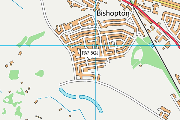 PA7 5QJ map - OS VectorMap District (Ordnance Survey) PA7 5QJ map - OS VectorMap District (Ordnance Survey)