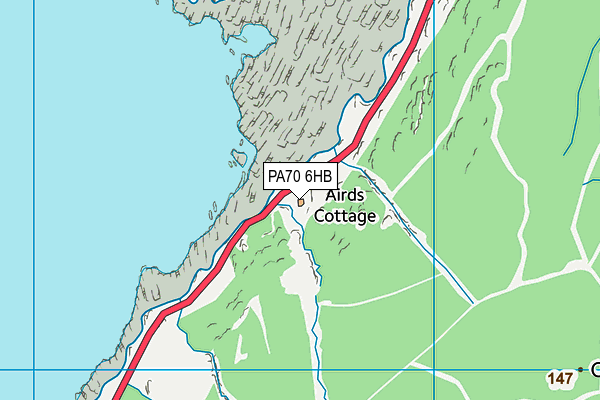PA70 6HB map - OS VectorMap District (Ordnance Survey) PA70 6HB map - OS VectorMap District (Ordnance Survey)