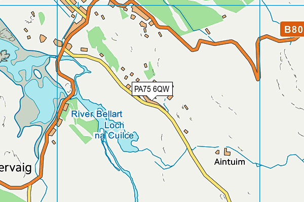 PA75 6QW map - OS VectorMap District (Ordnance Survey) PA75 6QW map - OS VectorMap District (Ordnance Survey)