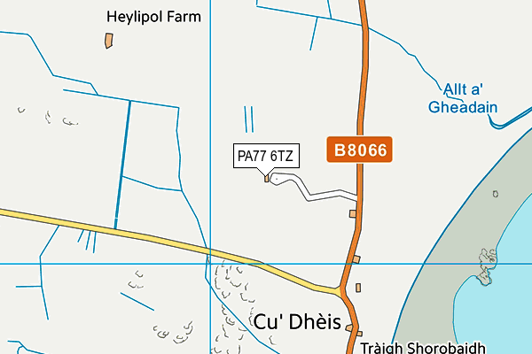 PA77 6TZ map - OS VectorMap District (Ordnance Survey)