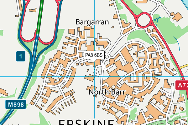 PA8 6BS map - OS VectorMap District (Ordnance Survey) PA8 6BS map - OS VectorMap District (Ordnance Survey)